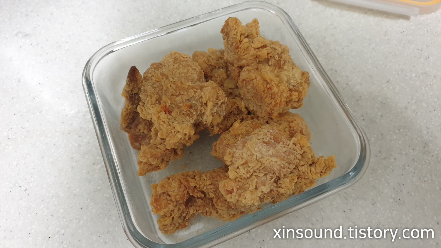 식은 치킨 데우기