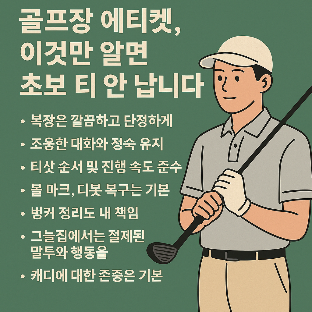 골프장 에티켓, 이것만 알면 초보 티 안 납니다 사진