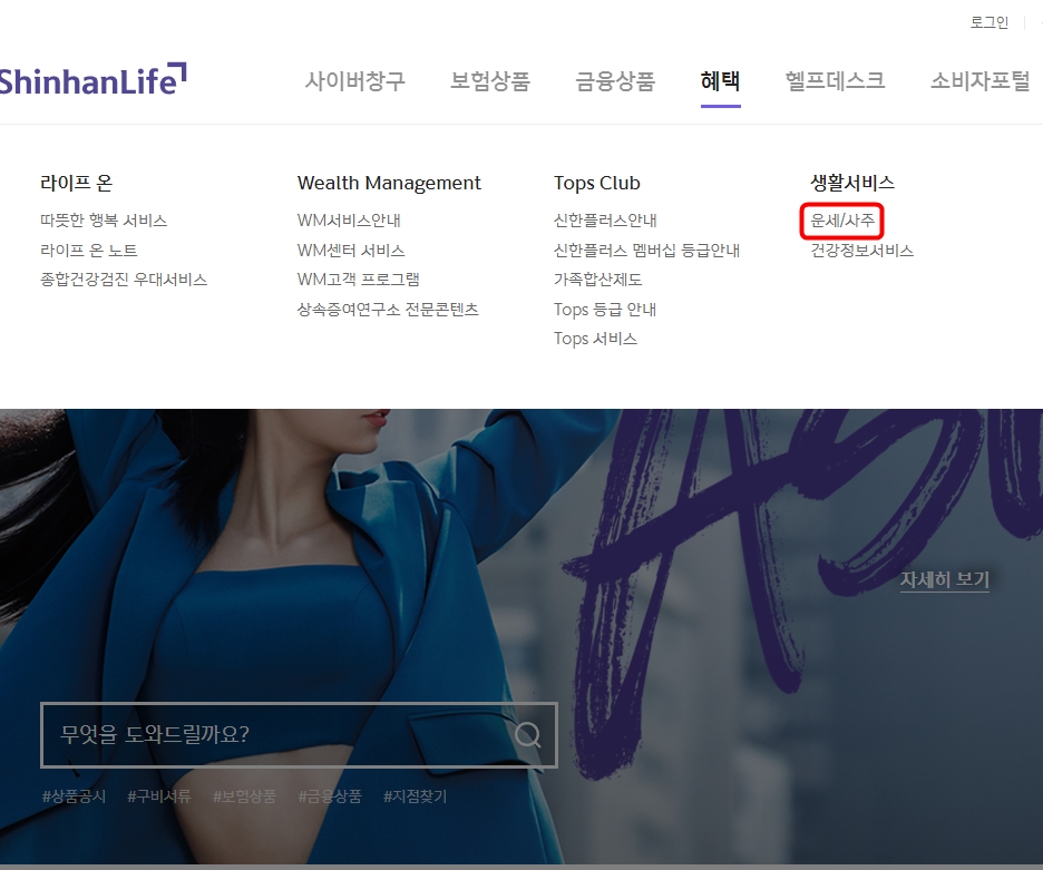 신한라이프 운세 사주