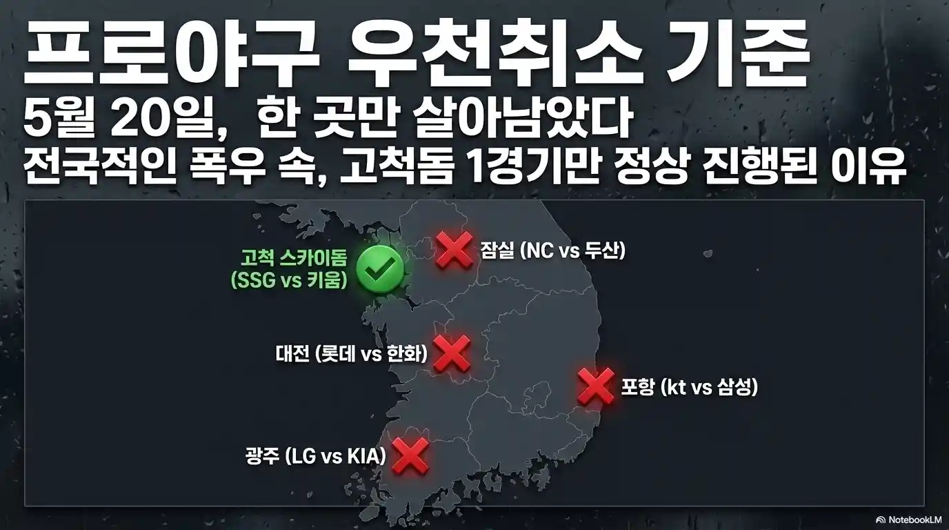 프로야구 우천 취소 기준