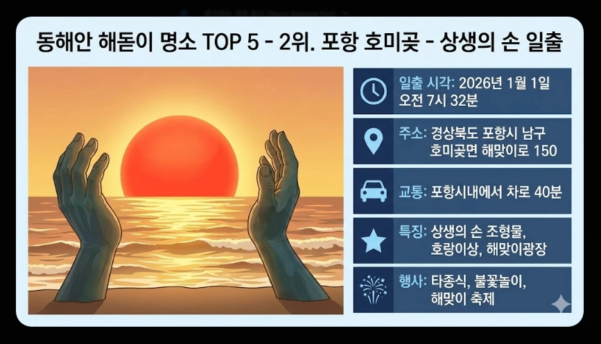 2026년 해돋이 명소 순위 TOP10