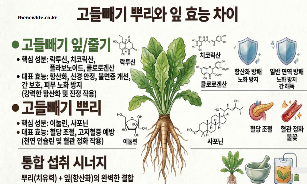 고들빼기 뿌리 잎 효능 차이