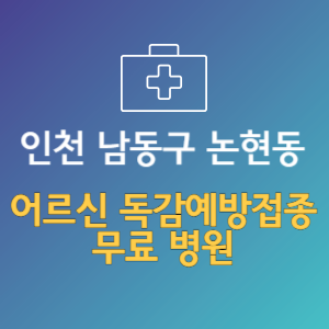 인천 남동구 논현동 노인 독감예방접종 무료 병원 (인플루엔자 무료 접종 대상 날짜)