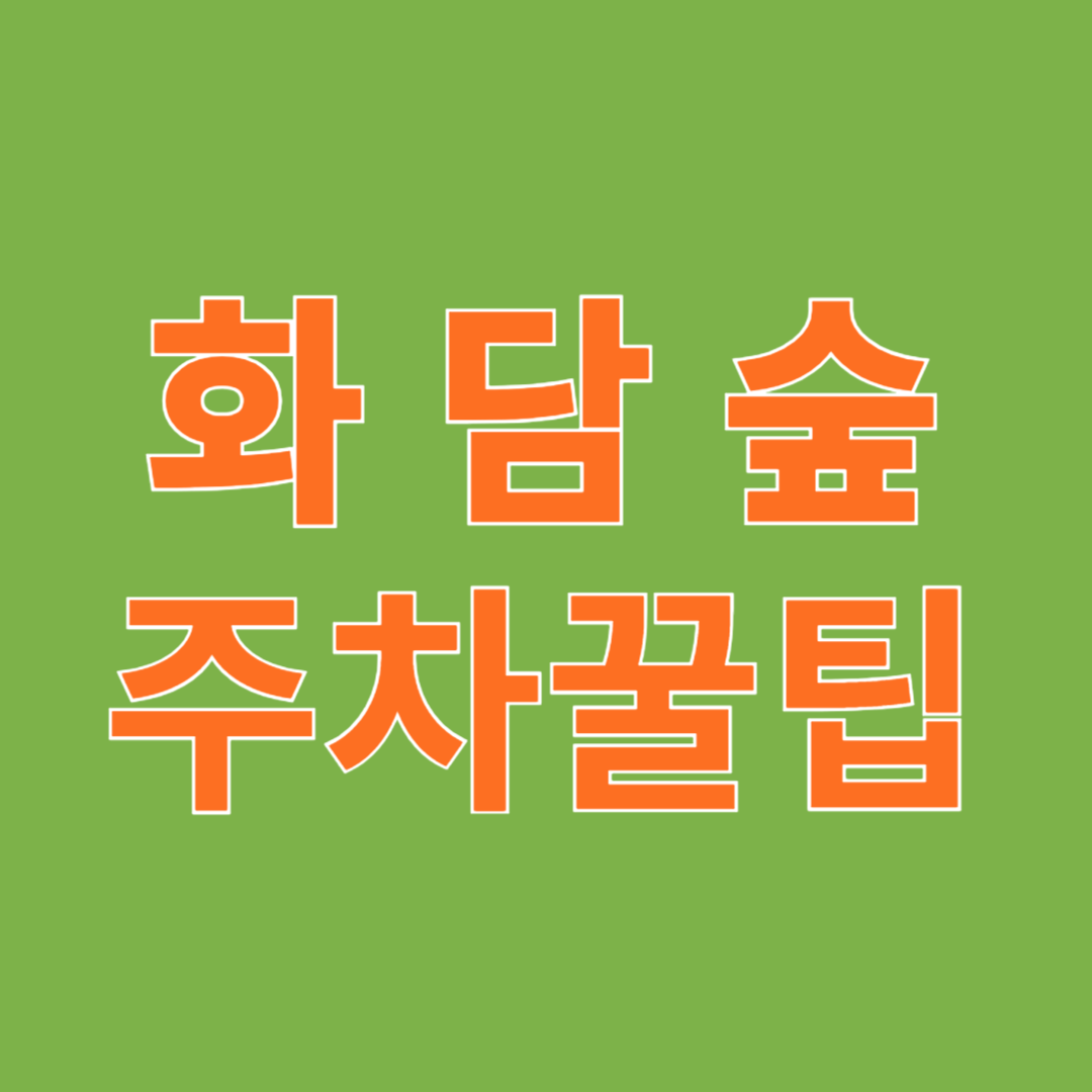 화담숲 주차 꿀팁! 만차 걱정 없이 편안한 여행