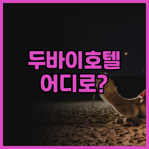 두바이 비즈니스 베이 호텔 어디로? ..