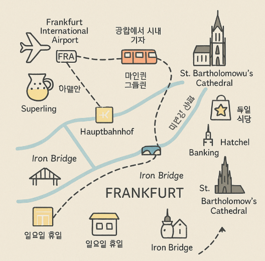 프랑크푸르트 지도 사진