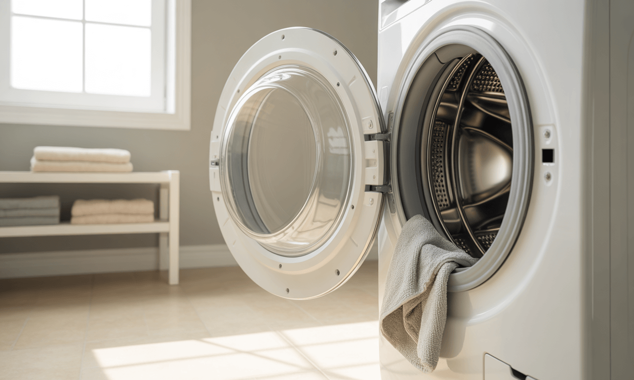 세탁기-냄새-드럼세탁기-행주로-닦는-모습