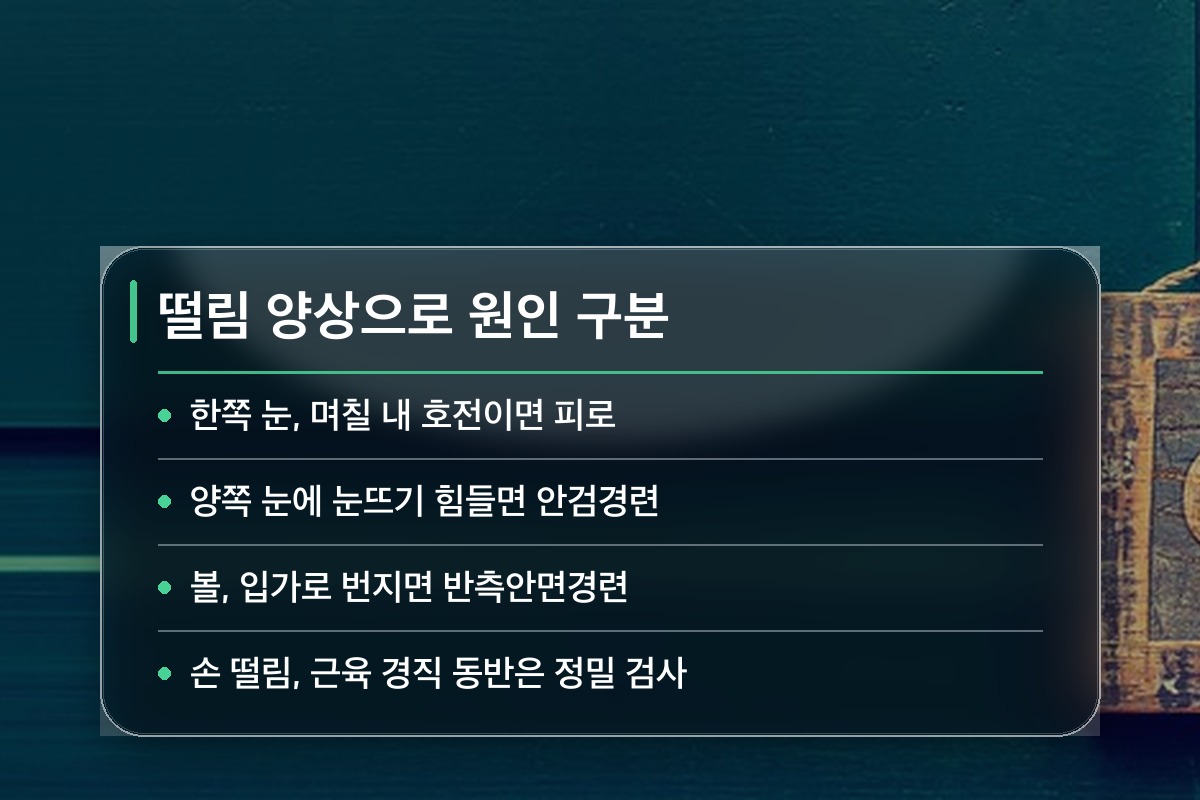 눈 밑 떨림 원인 동반 증상으로 원인을 구분하는 법