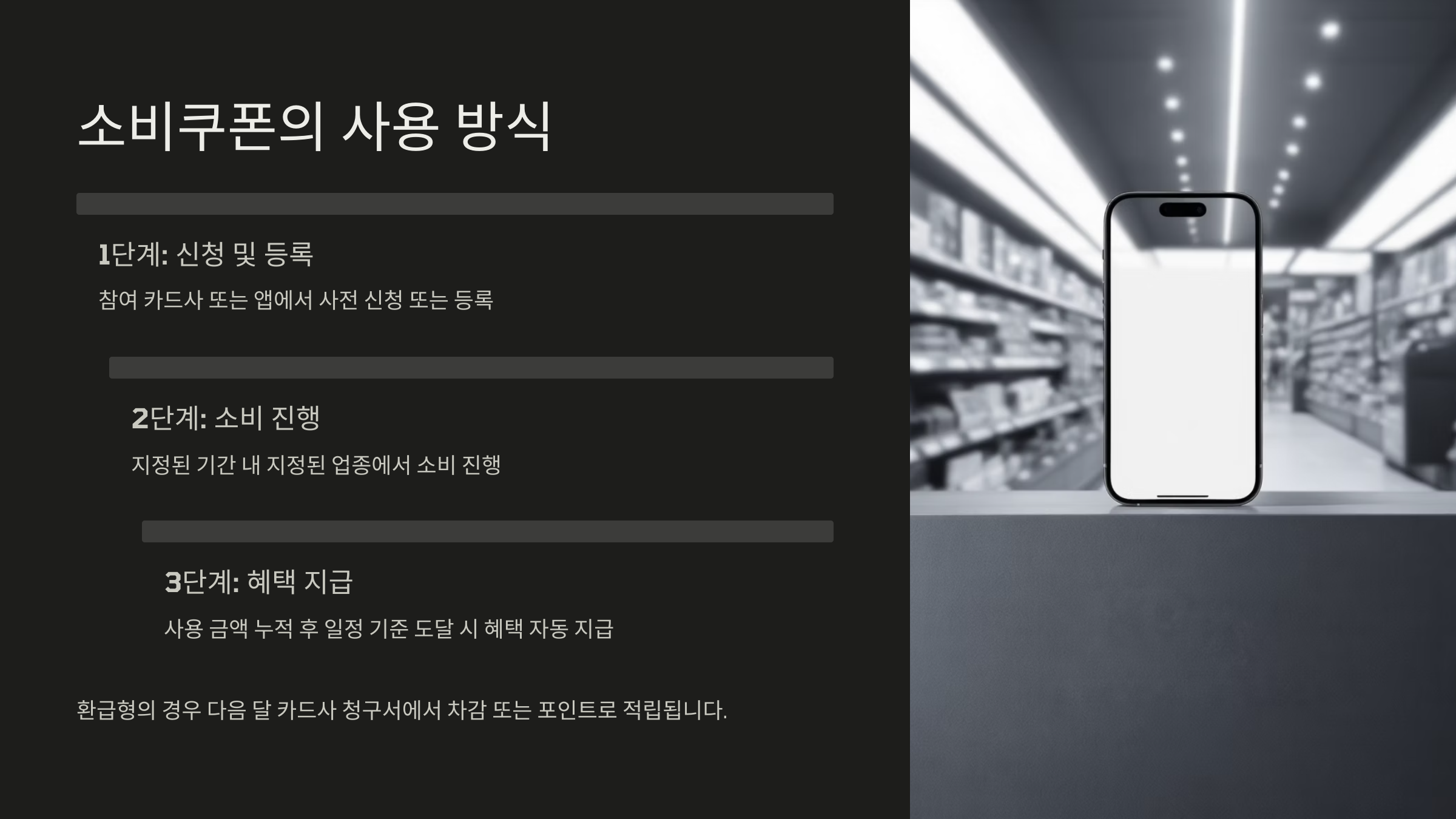 소비쿠폰의 사용 방식