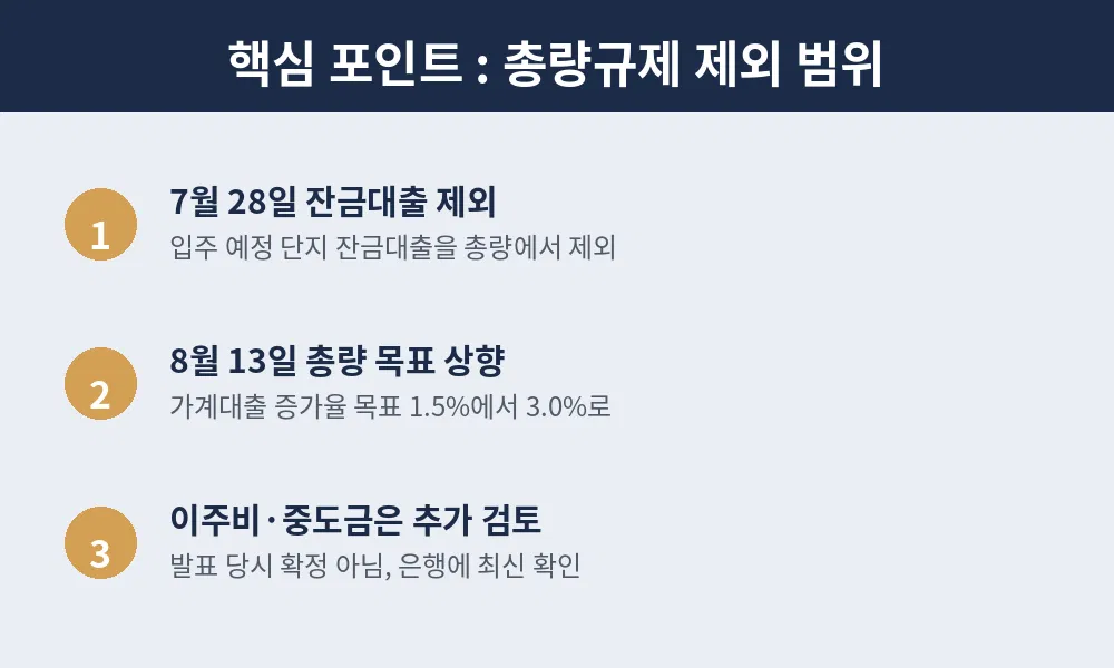 총량규제 제외 범위