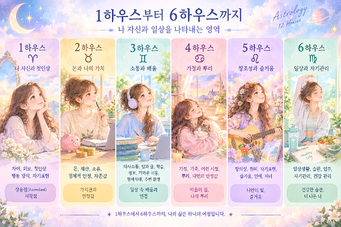 1-6하우스: 나 자신과 일상을 나타내는 영역