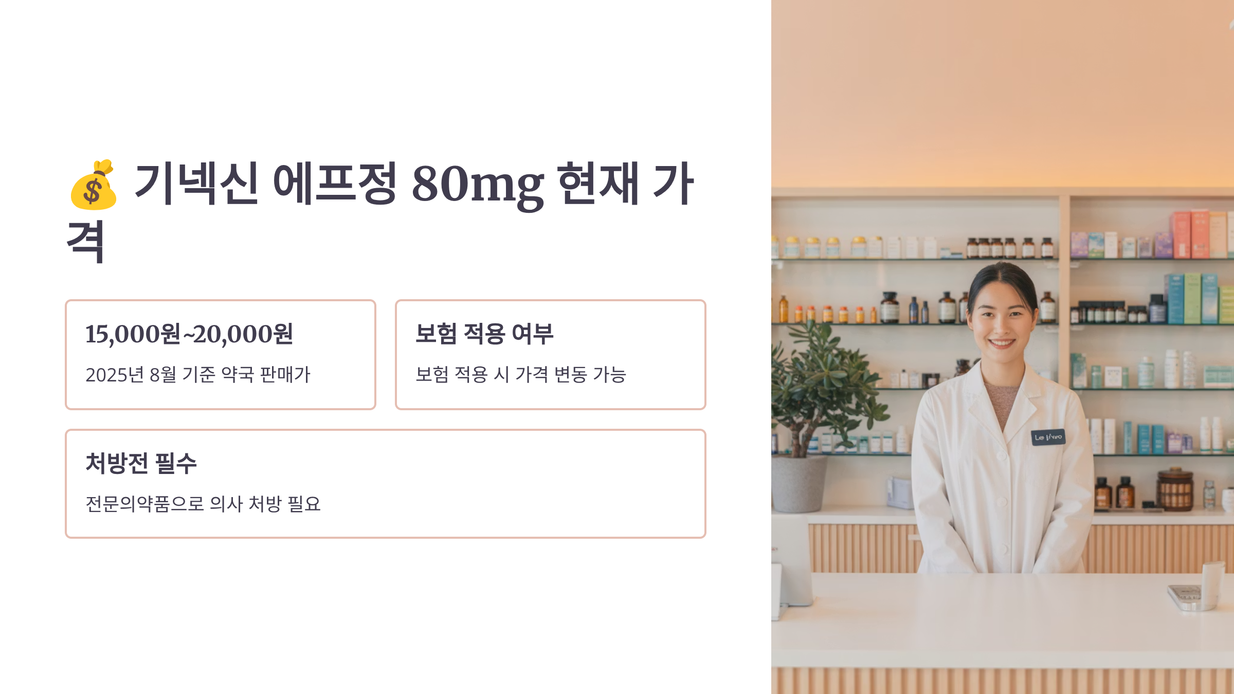 기넥신 에프정 80mg 현재 가격