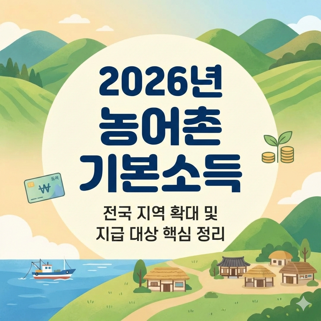 2026년 농어촌 기본소득 지역 확대 우리 동네도 해당될까?