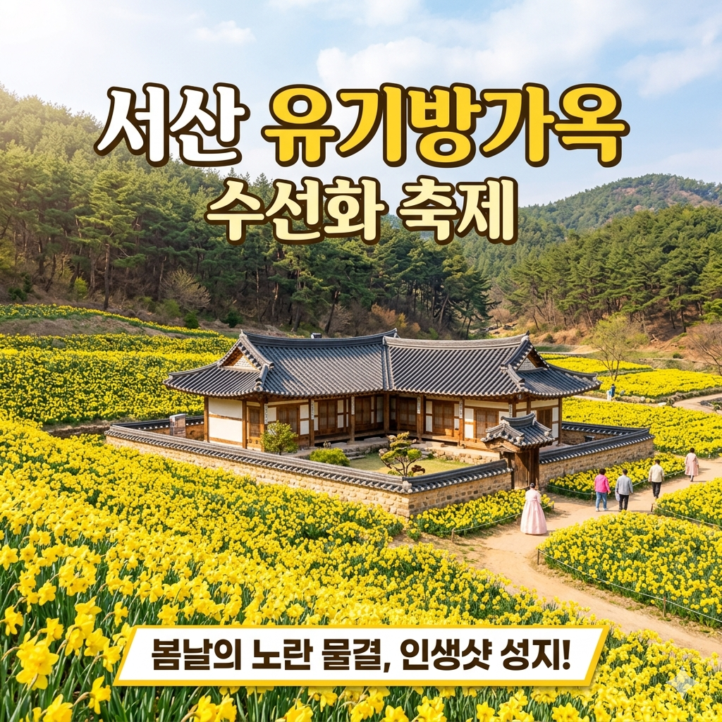 서산 유기방가옥 수선화 축제, 봄의 노란 물결 속으로 떠나는 여행