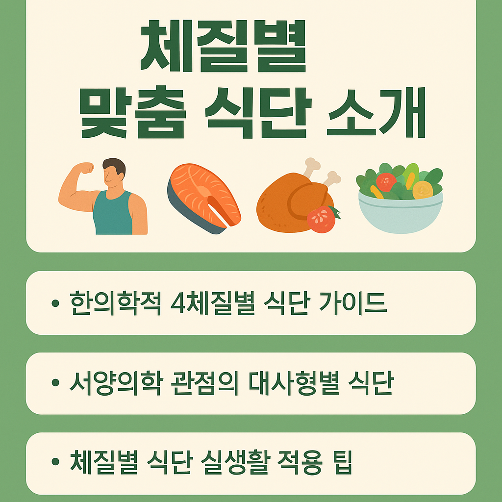 체질별 맞춤식단 소개