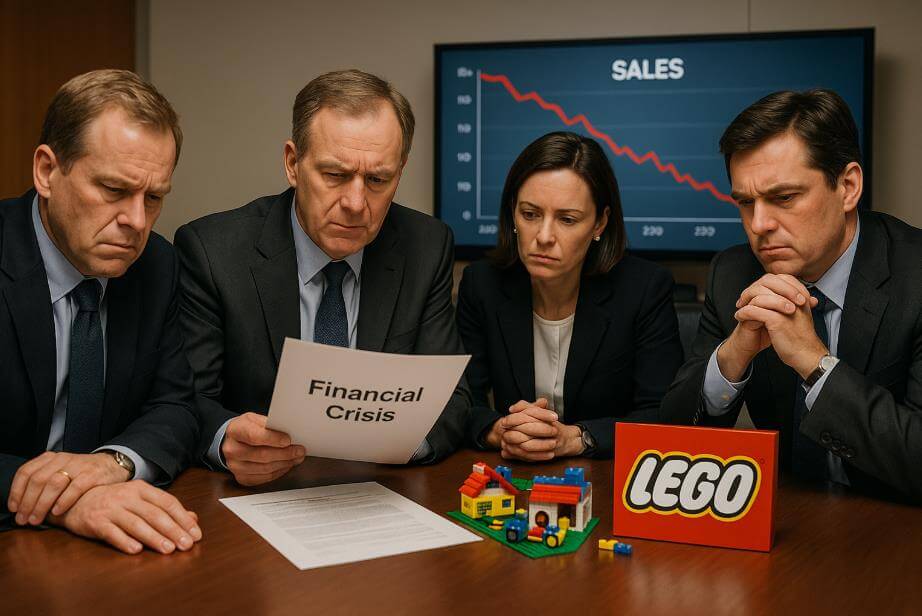 2000년대 초 위기를 맞은 레고 경영진의 회의 장면