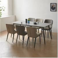 라로퍼니처 캐슬 1800 포세린 통 세라믹 6인 식탁 세트