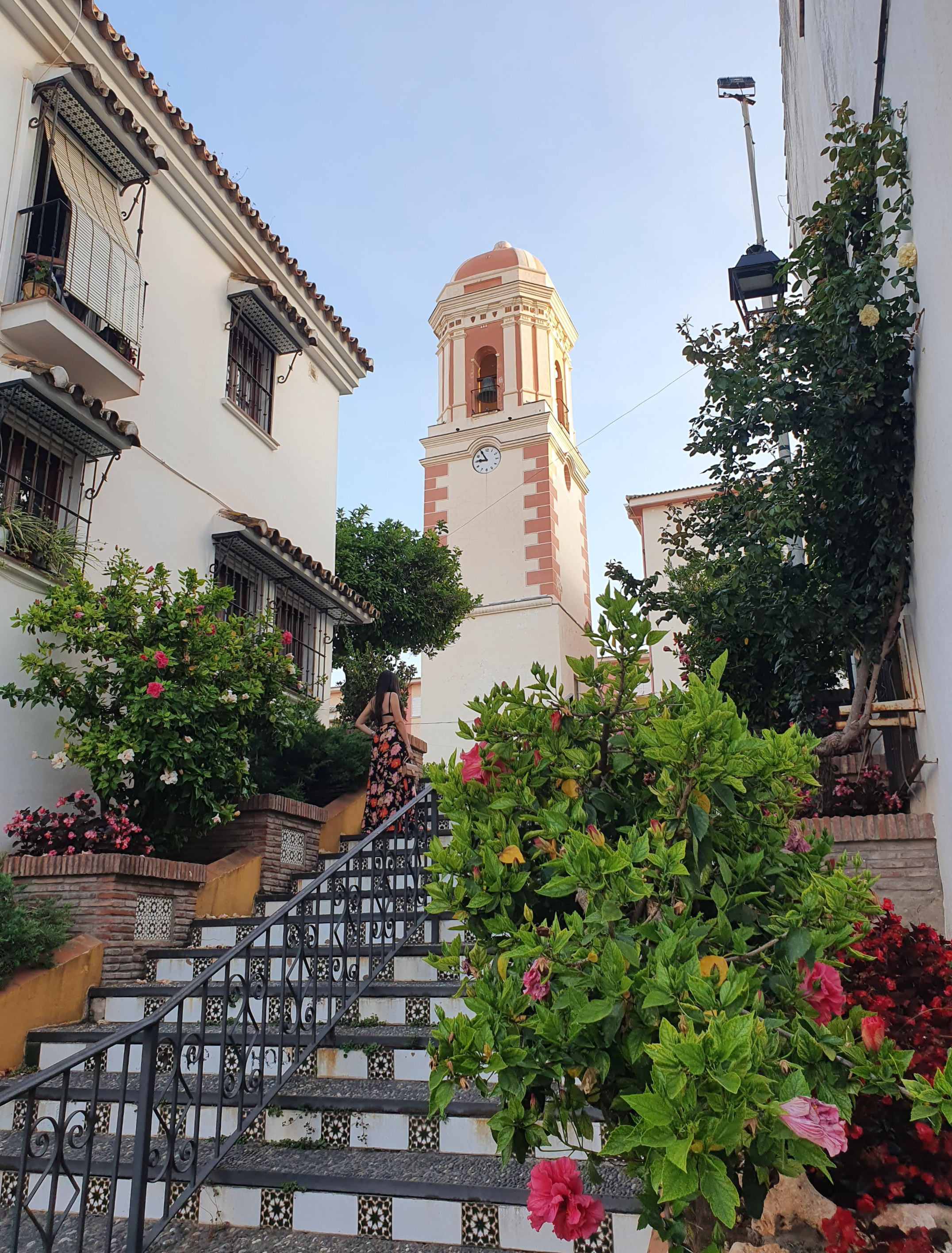 스페인 에스테포나 구시가지 시계탑