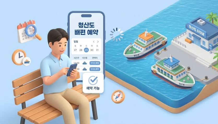 청산도행 배편 시간표 확인 및 예약 방법