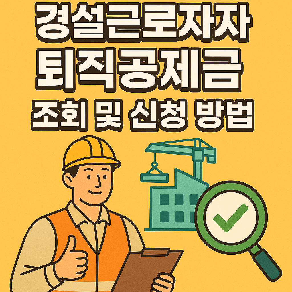 경기도 건설근로자 퇴직공제금 조회 및 신청 방법