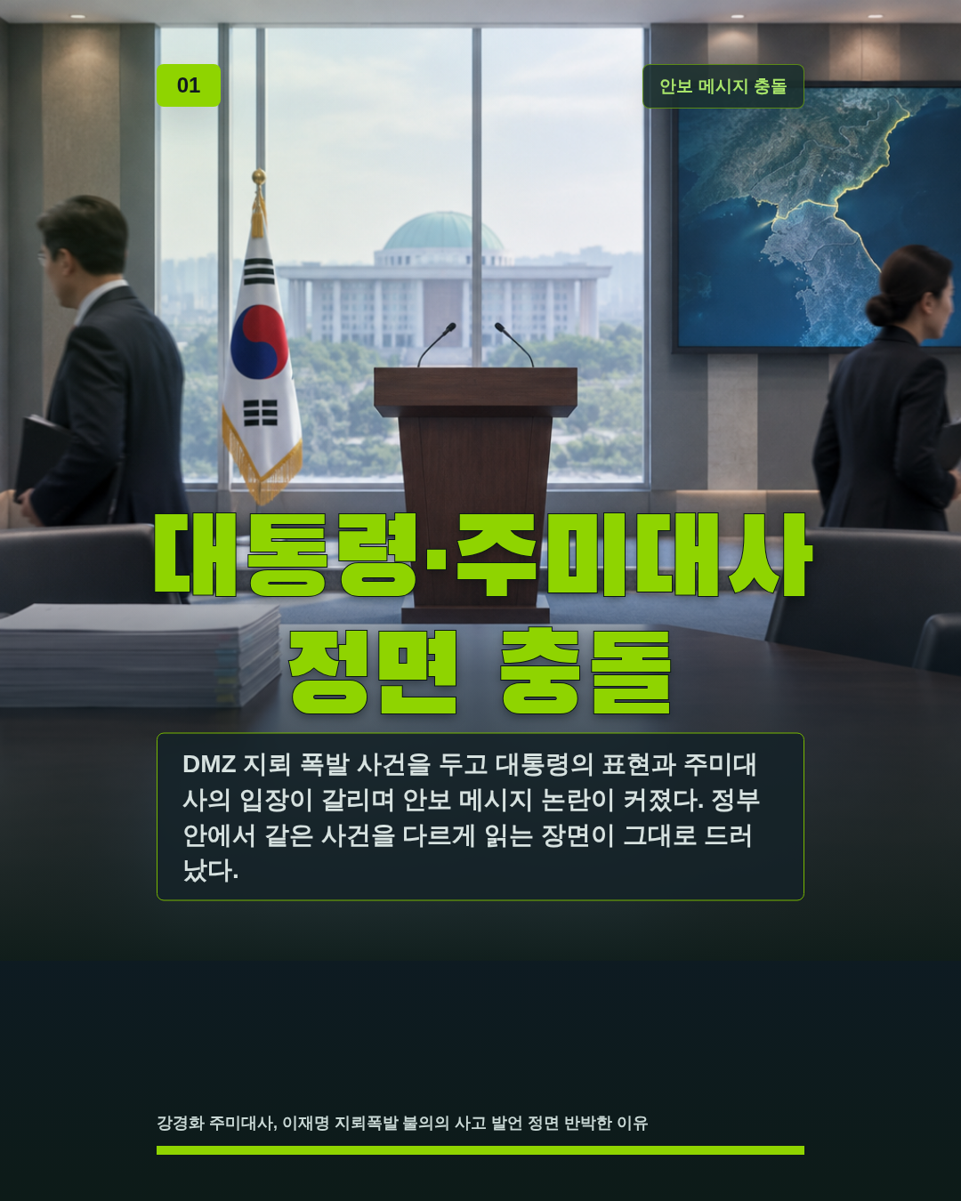 대통령·주미대사 정면 충돌