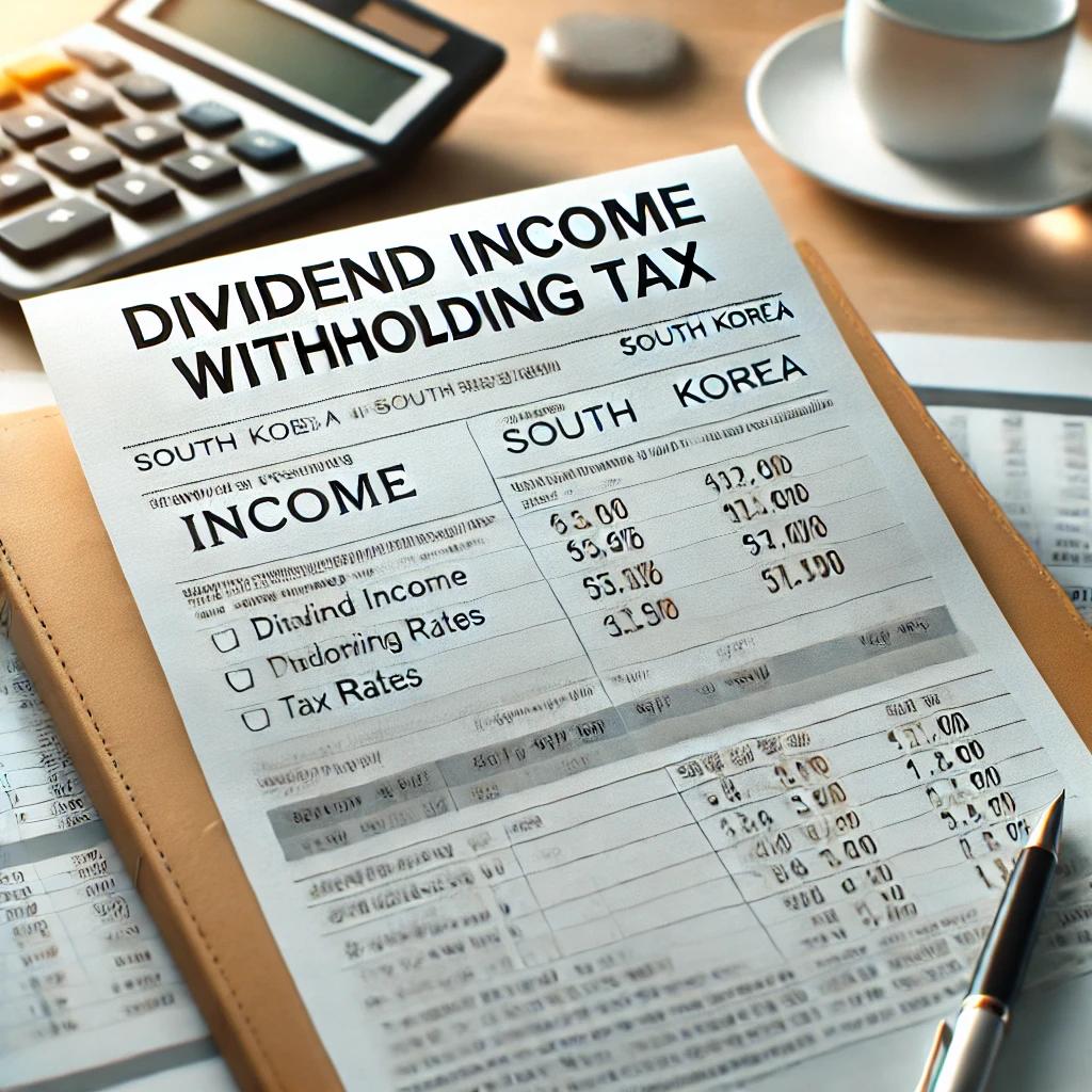 배당소득 원천징수 영수증