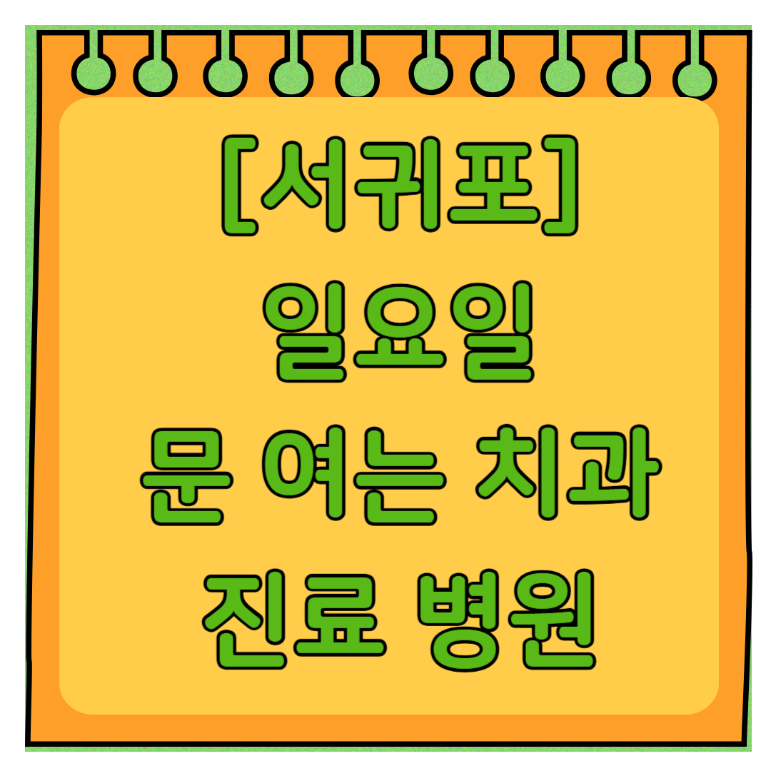 서귀포시 토요일 일요일 문 여는 치과 리스트 ❘ 주말 공휴일 야간진료 치과의원 찾기
