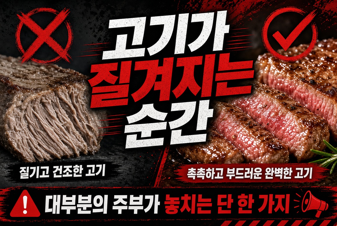 고기가 질겨지는 순간, 대부분의 주부가 놓치는 단 한 가지