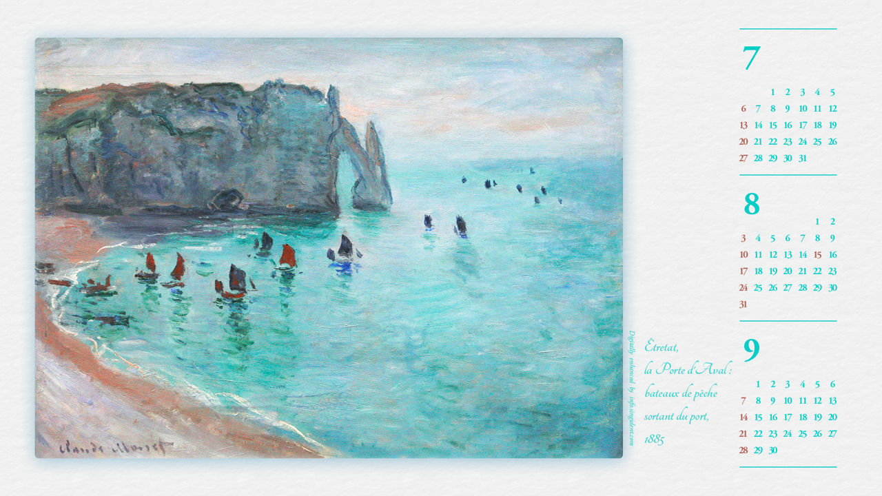 11 에트르타 아발의 수문 B - 2025년8월 노트북배경화면