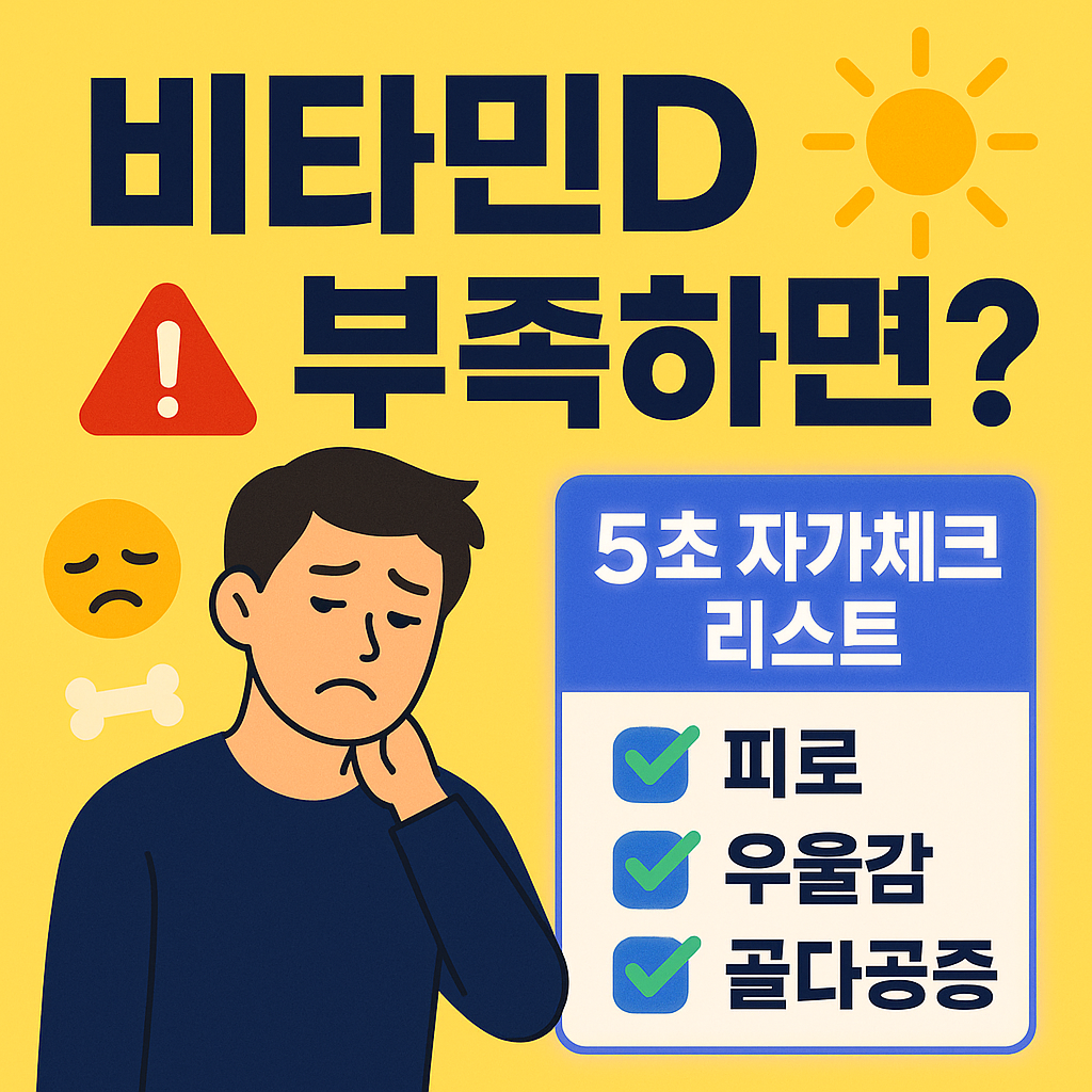 비타민D 부족 증상 &ndash; 자가진단부터 개선 방법까지 총정리