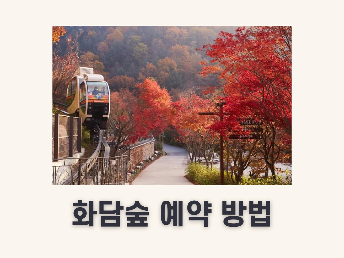 화담숲 예약 방법