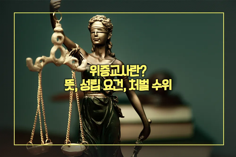 위증교사 뜻, 성립 요건, 처벌 수위