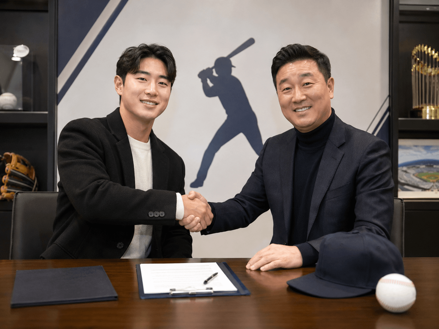 야구 스토브리그 계약 장면