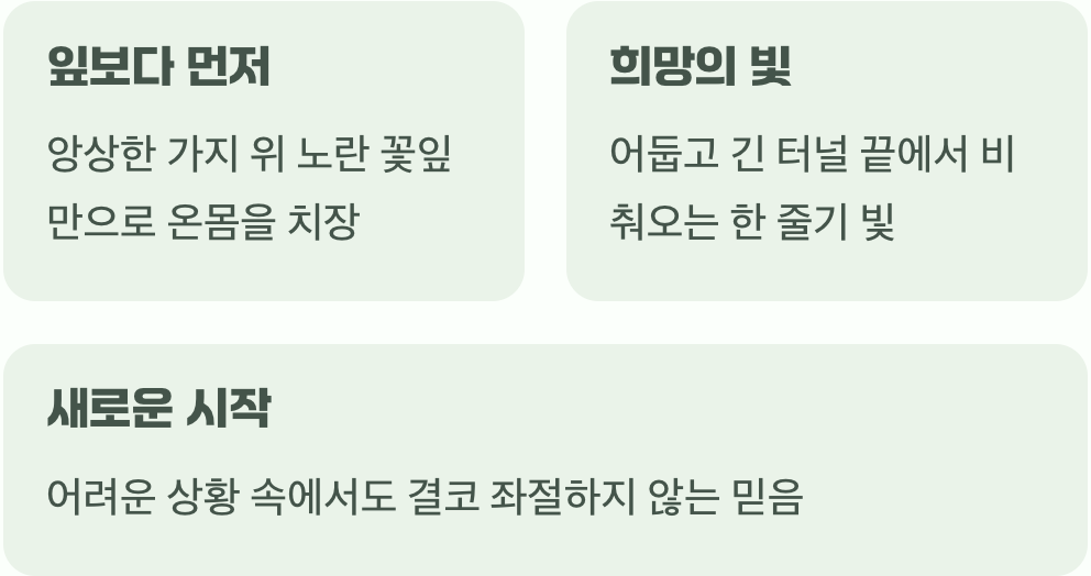 추운 겨울을 이겨낸 첫 번째 약속