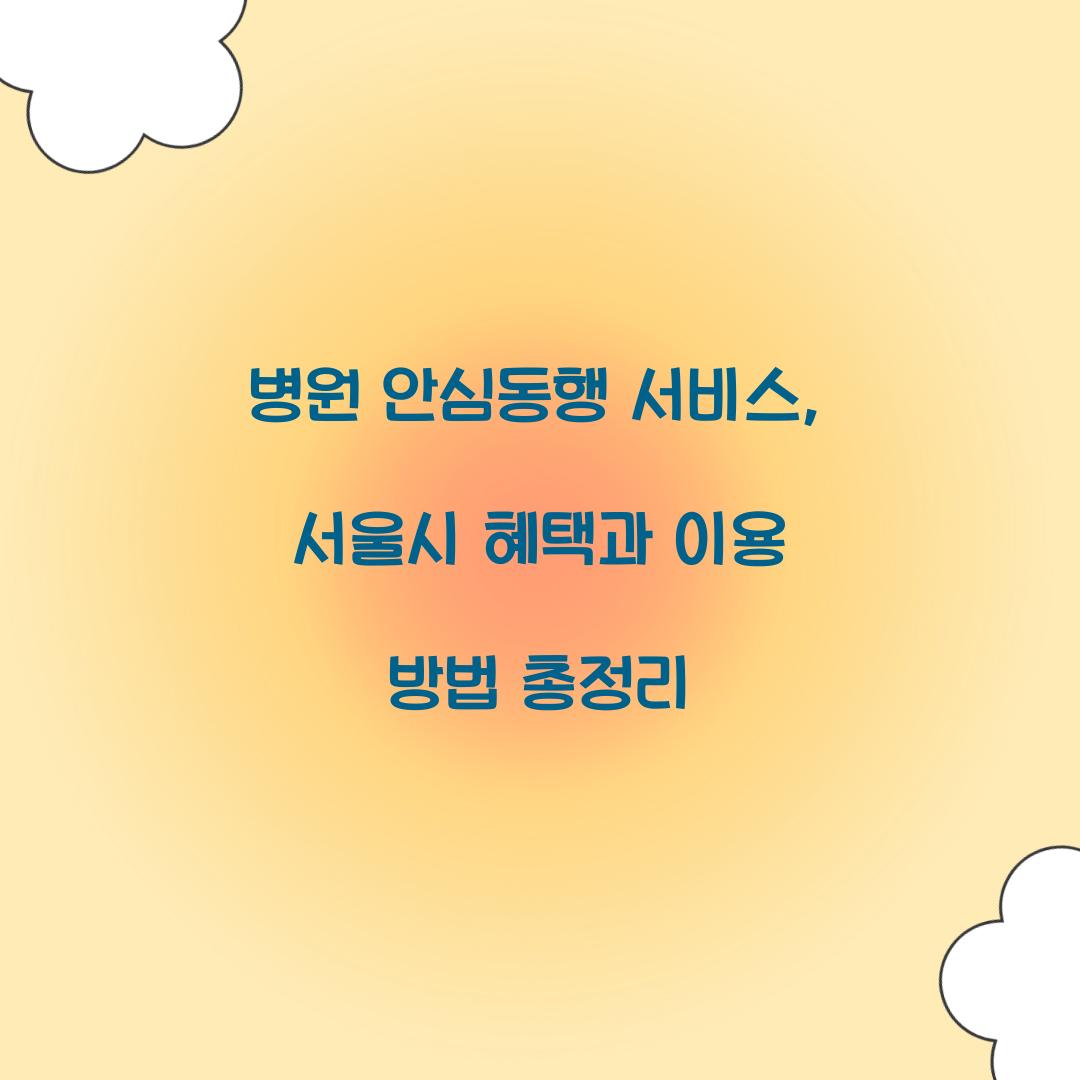 병원 안심동행 서비스