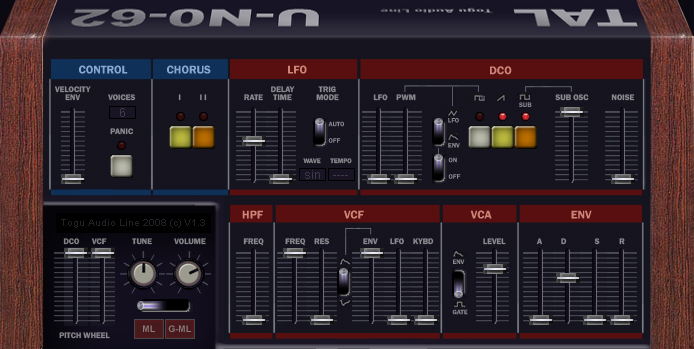 무료 가상악기 VST 모음 - TAL-U-No-62 JUNO60 신디사이저