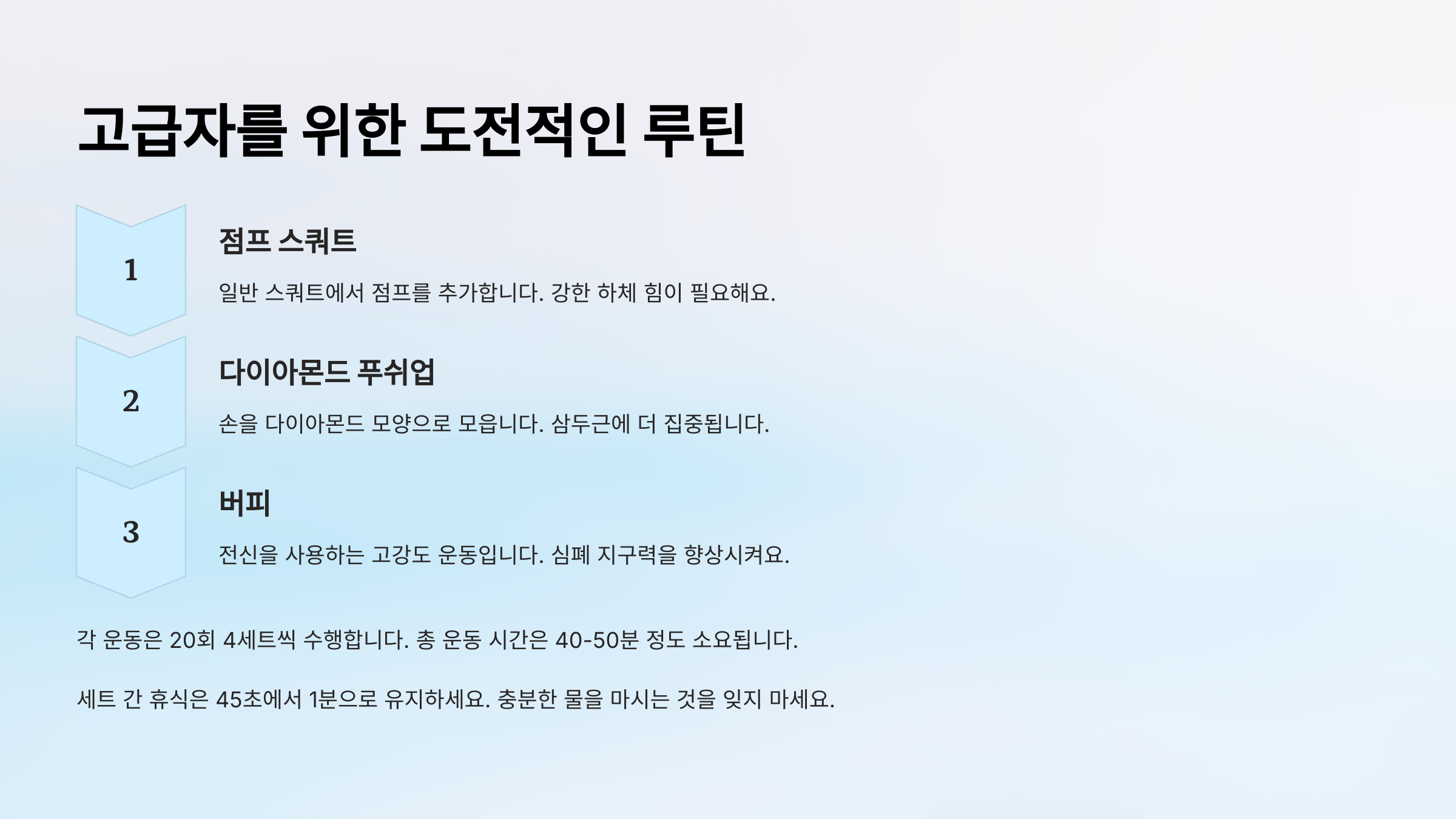 홈트레이닝 루틴