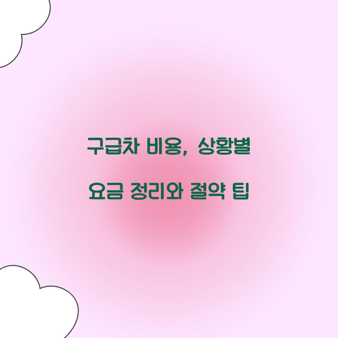구급차 비용