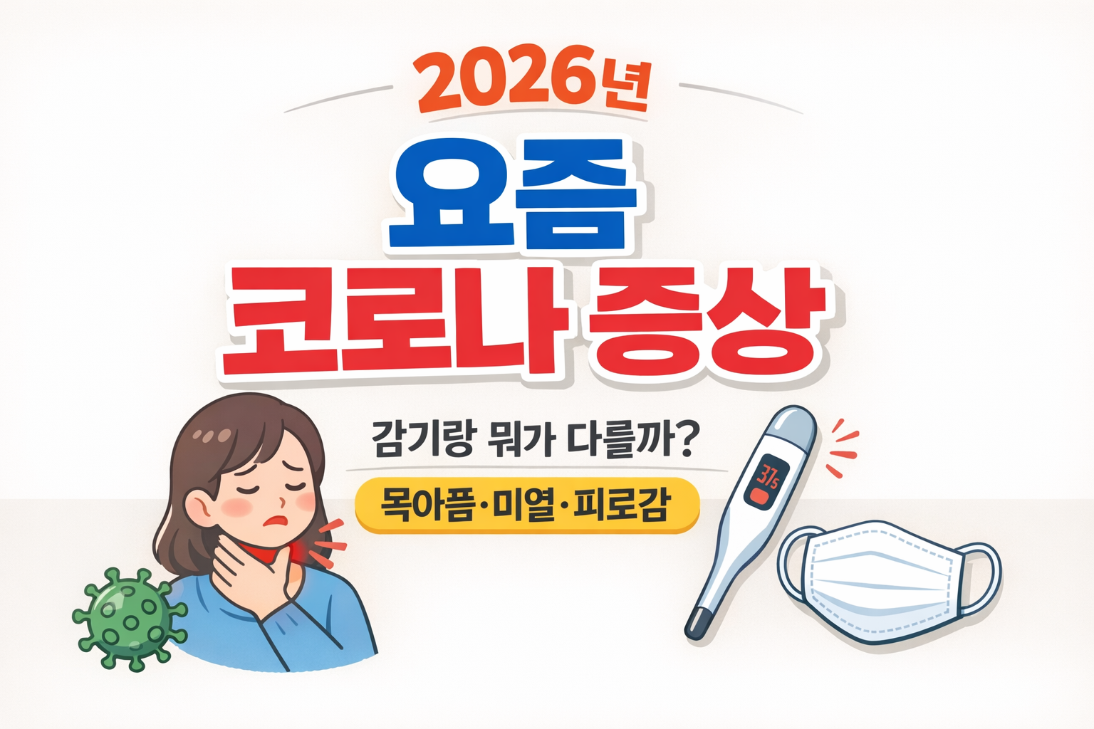 2026년 요즘 코로나 증상 정리