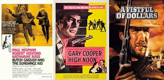 볼만한 명작들 서부영화 추천 내일을 향해 쏴라 하이눈 황야의 무법자