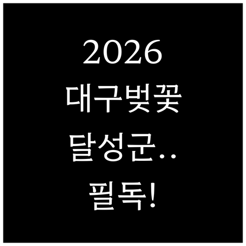 2026년 대구 벚꽃 개화 예상일 달..