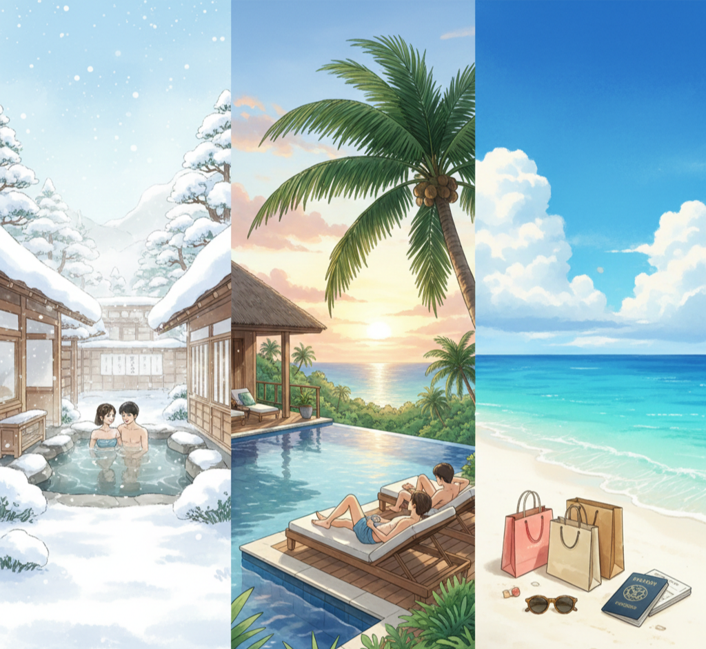 가까운 겨울 해외 신혼여행지 추천: 일본, 동남아, 괌의 특징과 비교