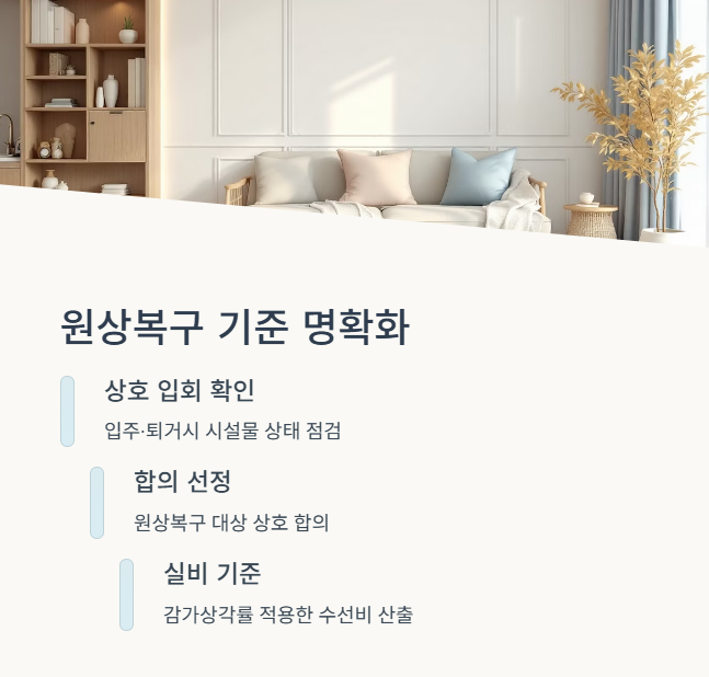 원상복구 비용 산출기준 명확화