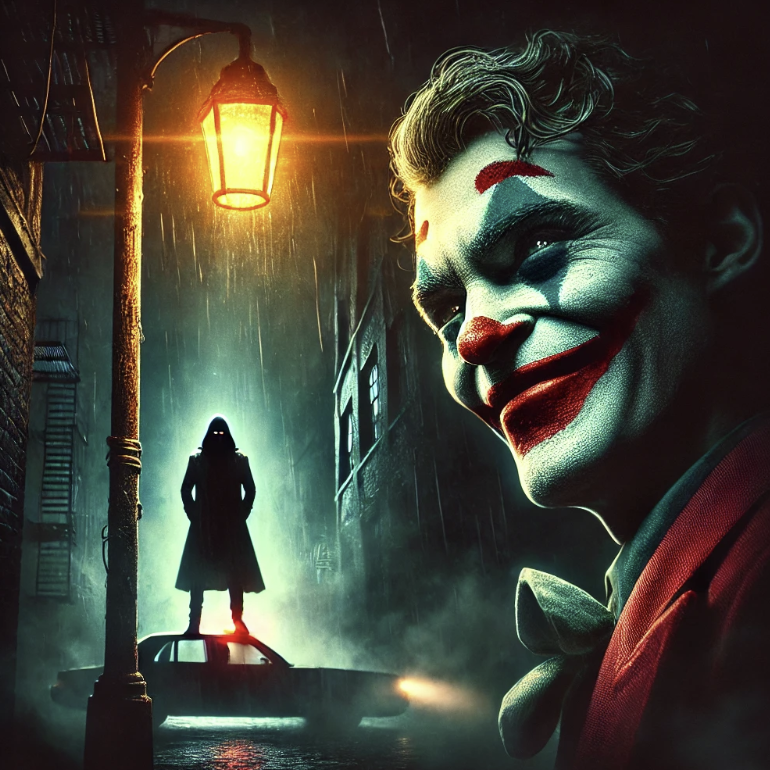영화 '조커'와 '다크 나이트'와 관련된 이미지