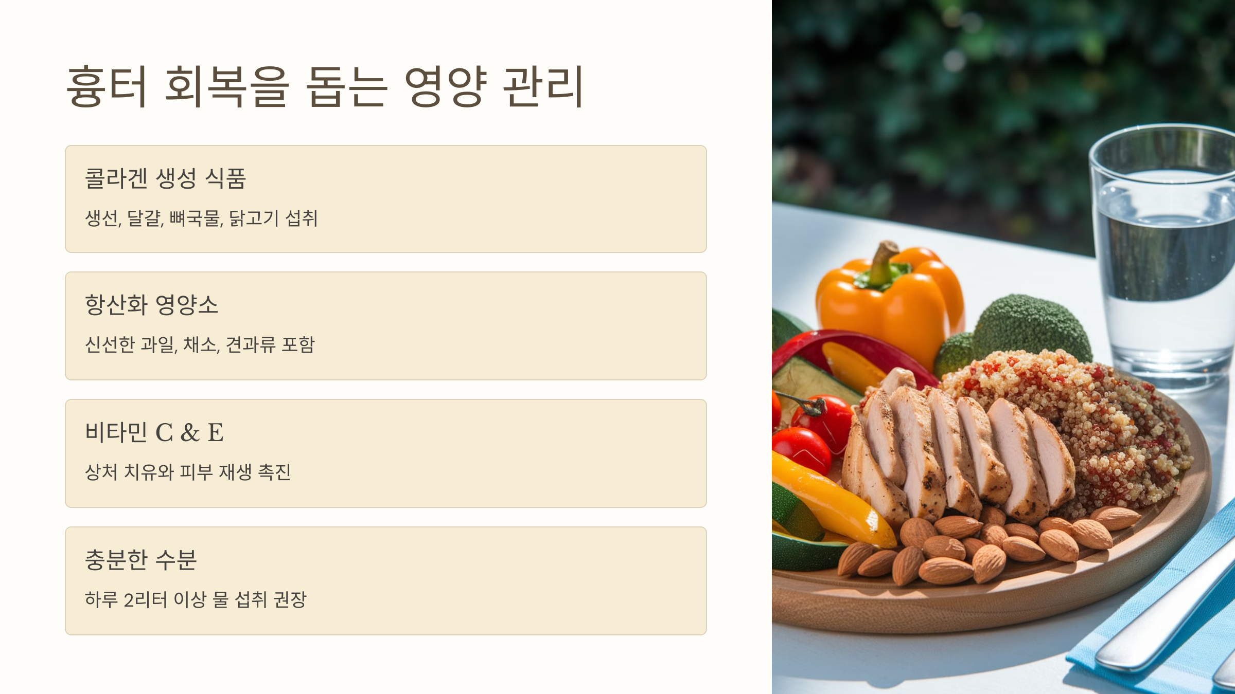 흉터 회복을 돕는 영양 관리