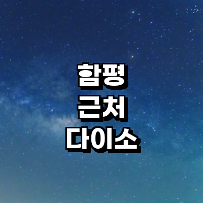 함평군 종합생활용품 다이소