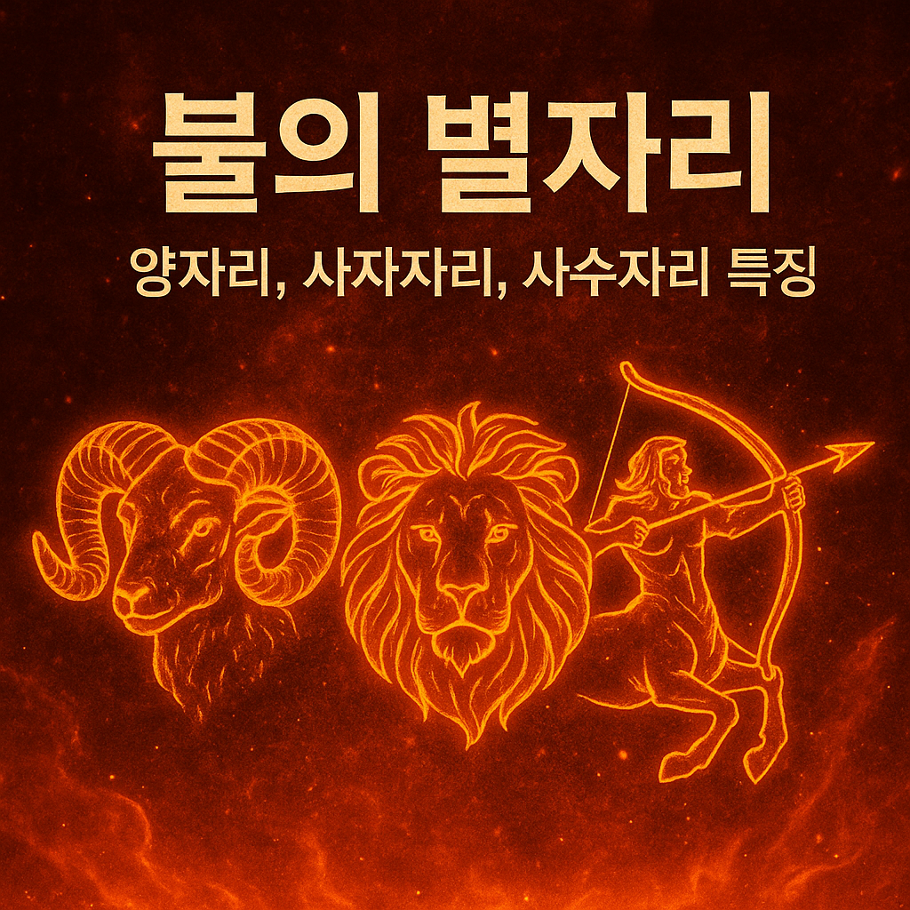 불의 별자리 (양자리, 사자자리, 사수자리) 특징