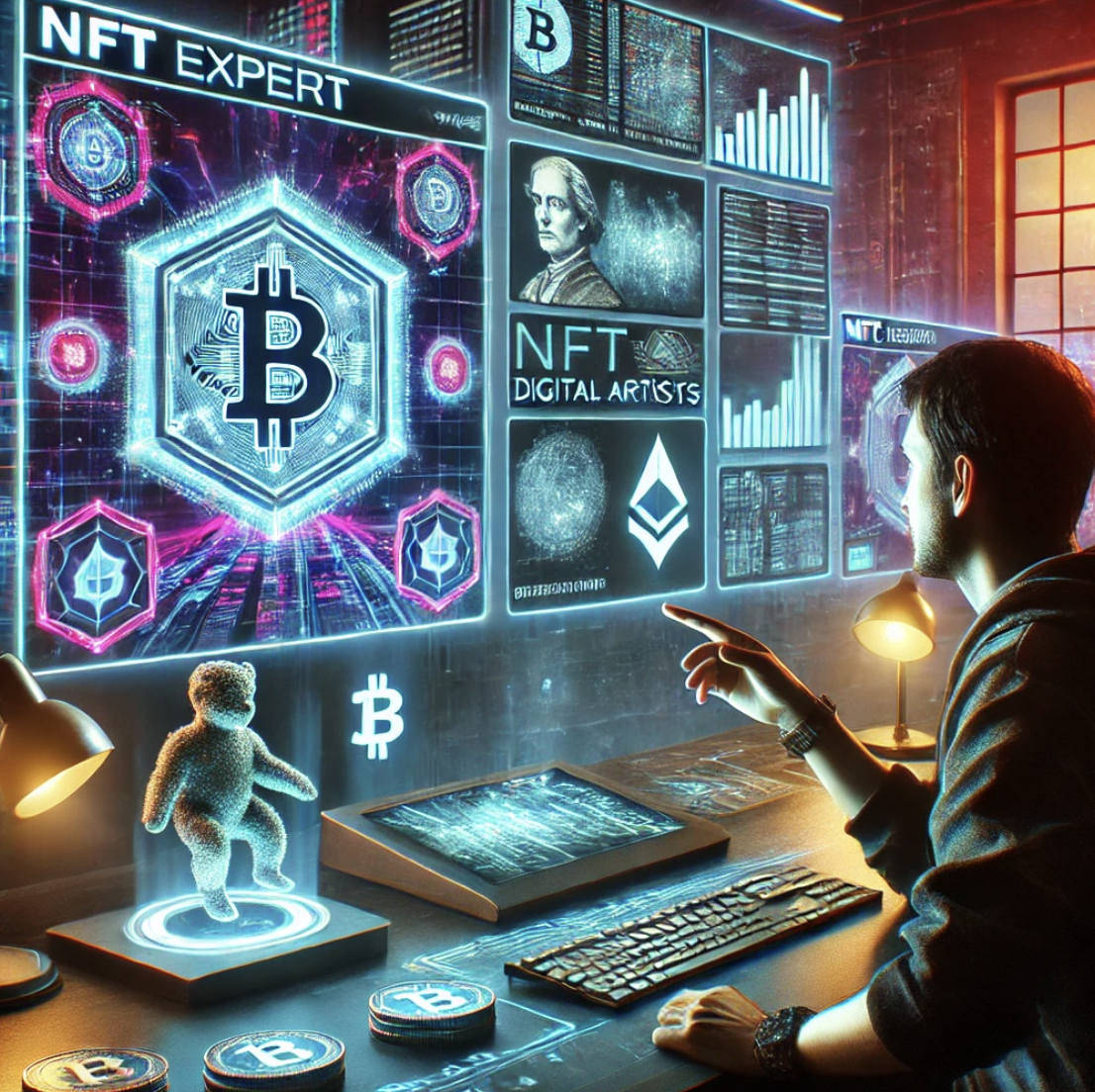 NFT 전문가의 일하는 모습 사진