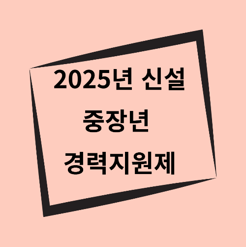중장년 경력지원제 신청방법 조건 대상 지원혜택