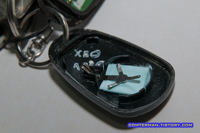 아반떼XD 리모컨키 버튼 이상